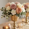 12in Chateau Gold Pedestal Aluminum Urn