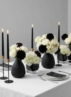3in Cube Black Glass Vase