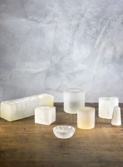 3in Cube Selenite Candle Holder