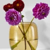 5in Dark Amber Capsule Glass Vase