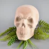6in Flocked White Skull