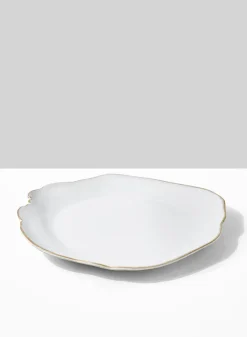 9in Freeform Edge Ceramic Potter's Plate, Set of 2