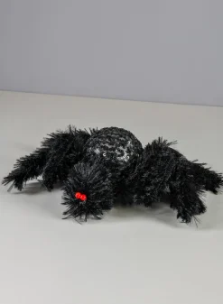 12in Hairy Black Spider