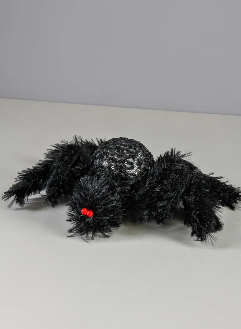 12in Hairy Black Spider
