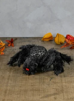 12in Hairy Black Spider