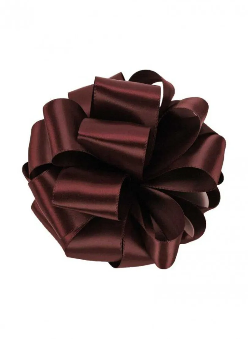 5/8in & 1 1/2in Burgundy Double Face Satin Ribbon
