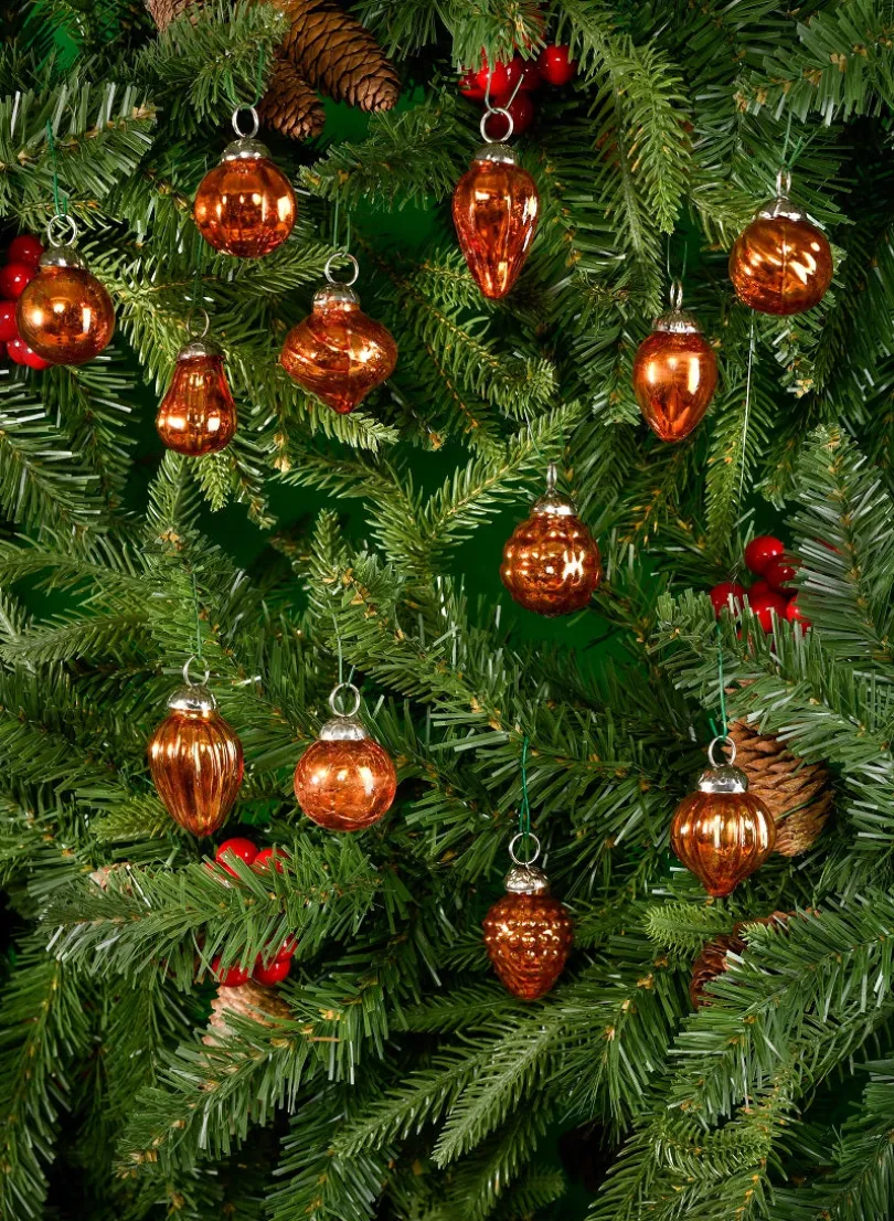1.5in - 2in Long Mini Copper Mercury Ornaments