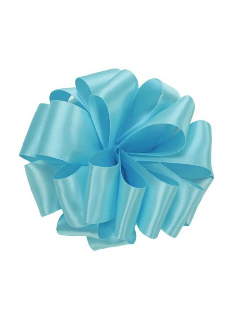 5/8in & 1 1/2in Ocean Blue Double Face Satin Ribbon