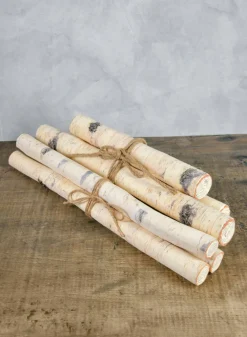 20in Long Artificial Birch Pole Bundle, Set of 3