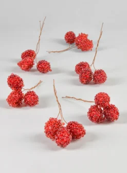 4in Long Beads Berries, 18pcs