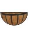 20in Long Black Hanging Wall Planter With Coco Liner
