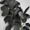 27in Long Black Rubber Fig Leaf Spray, Case of 12