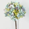 20in Long Blue & Green Single Hydrangea Spray, Case of 12
