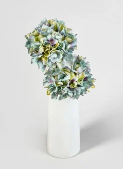 20in Long Blue & Green Single Hydrangea Spray, Case of 12