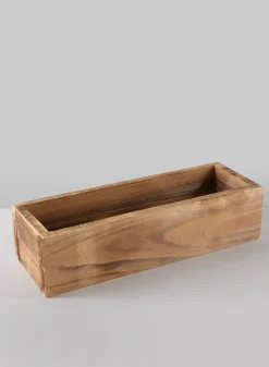 15.75in Long Burnt Wood Flower Box