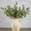 15in Long Cedar Bush x 5 Heads with Light Frost