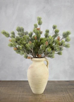 15in Long Cedar Bush x 5 Heads with Light Frost
