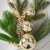 25in Long Classic Pine Pick with Gold Ornaments and Glitter Berries, Case of 12