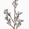 14in Long Coffee & Platinum Glitter Berry Pick, Bundle of 12