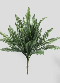 18in Long Dark Green Fern Bush, Case of 12
