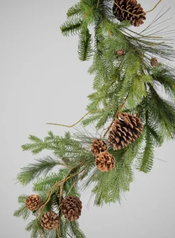 58in Long Festive Pine Garland with Pinecone Assortment, Case of 4