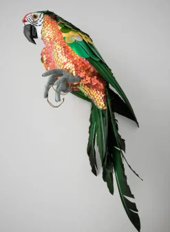 17in Long Festive Scarlet Macaw Parrot