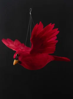 8.5in Long Flying Red Cardinal Ornament, Case of 6