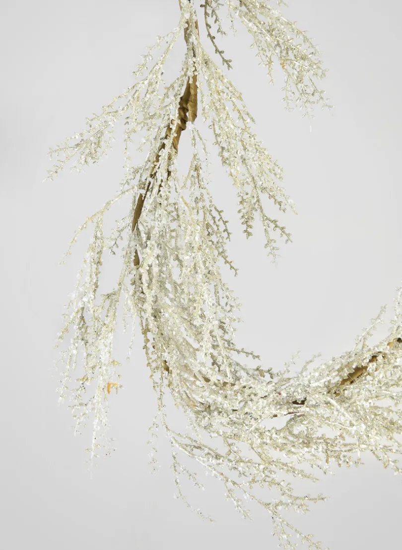 60in Long Frosted Silver Garland