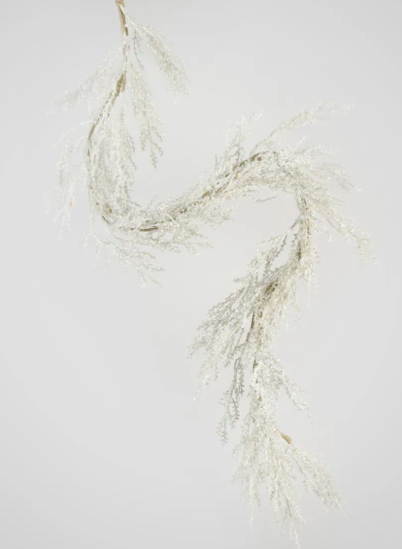 60in Long Frosted Silver Garland