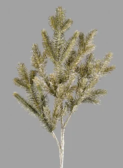 28in Long Glittered Champagne Pine Spray