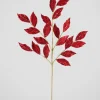 28in Long Glittered Holly Leaves Spray