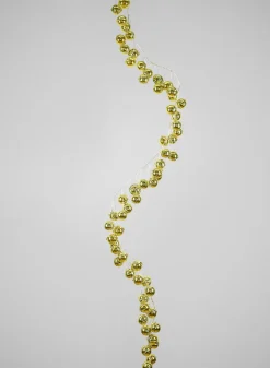 60in Long Gold and Matt Gold Jingle Bell Garland with Gold Wire