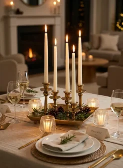 12.75in Long Gold Candlesticks Stand