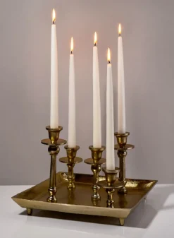 12.75in Long Gold Candlesticks Stand