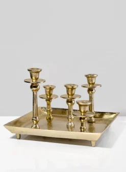 12.75in Long Gold Candlesticks Stand