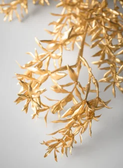 35in Long Gold Floral Deco Pick, Case of 12