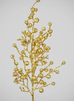 24in Long Gold Glitter Ball Pick