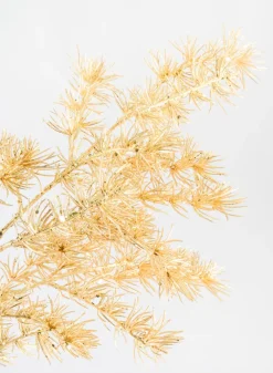 36in Long Gold Japanese Pine Branch