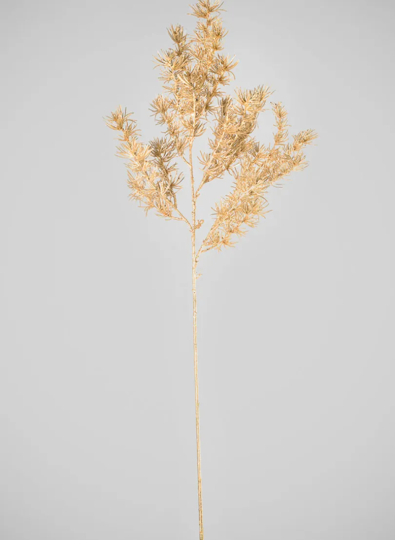 36in Long Gold Japanese Pine Branch