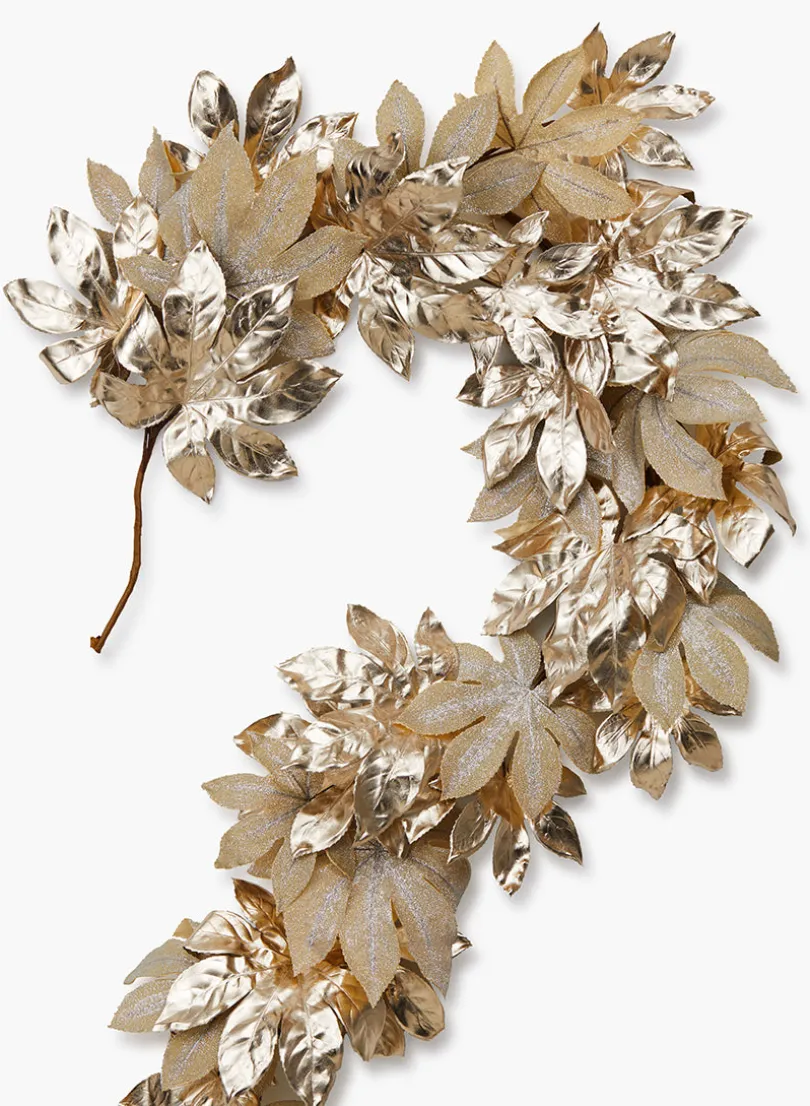 72in Long Gold Leaf Garland, Case of 2