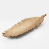 12in Long Gold Leaf-Shaped Aluminum Tray