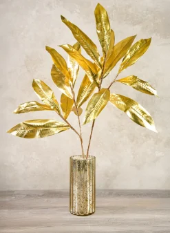 35in Long Gold Magnolia Leaf Spray, Case of 12