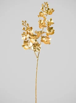 25in Long Gold Phalaenopsis Orchid Spray, Case of 12