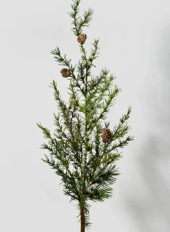 38in Long Green Cypress Spray with Pine Cones