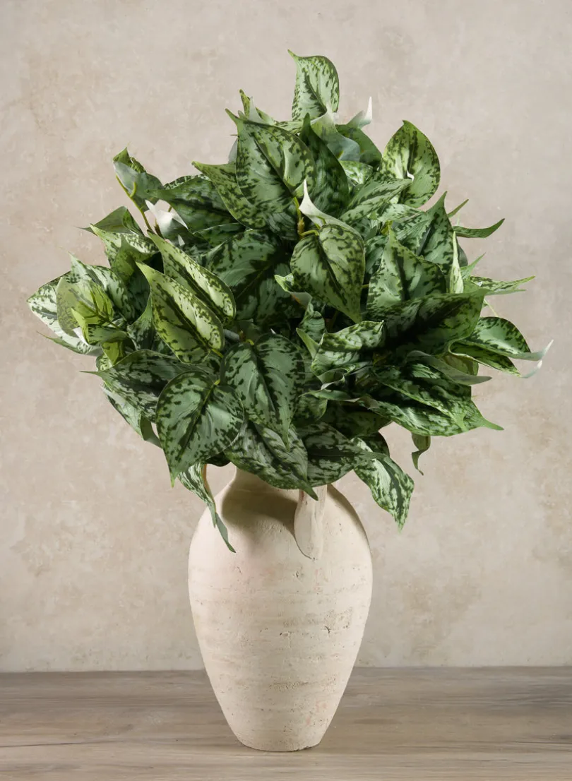 18in Long Green Scindapsus Leaves Bunch, Case of 12