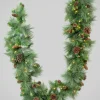115in Long Hard Needle Garland, 35 Pinecones, 195 Tips