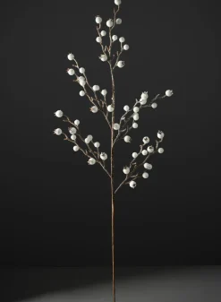 32in Long Iced Flocked Winter White Berry Pick, Case of 12