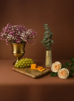 9.5in Long Jaipur Forest Brown Marble Tray