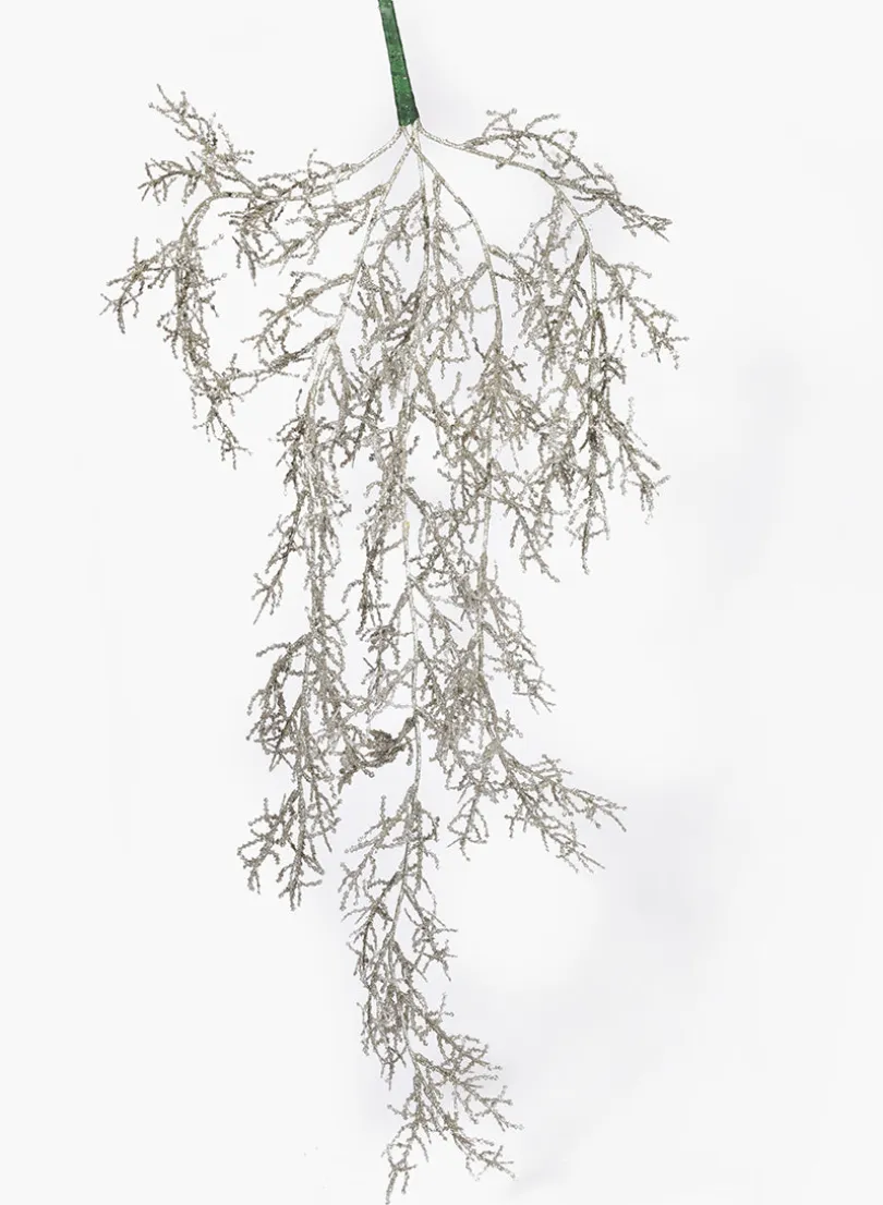 31in Long Light Champagne Glitter Pine Branch