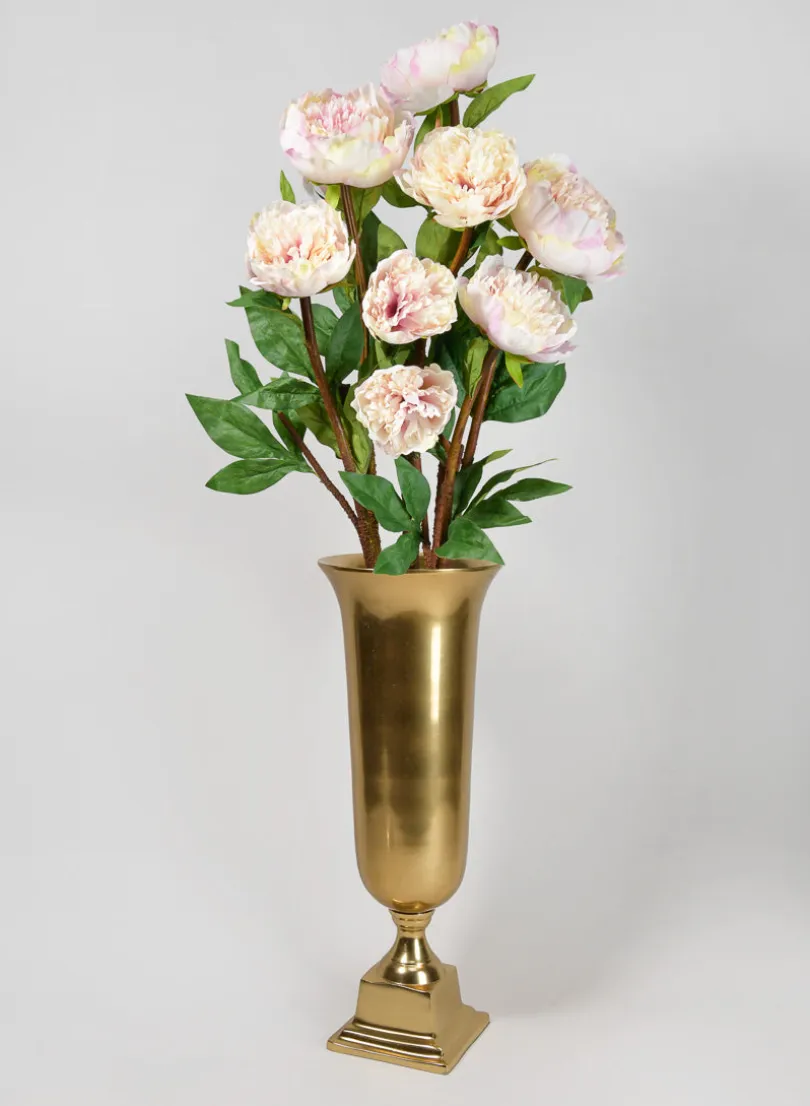 35in Long Light Pink Garden Peony Stem, Case of 12